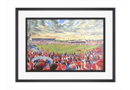 The Willows Stadium Fine Art Print - Salford Red Devils Rugby League